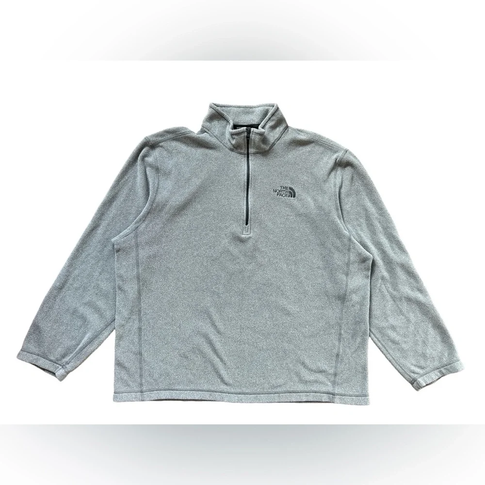 The North Face‎ Sweatshirt Men's TKA 100 Glacier 1/4 Zip Fleece Gray Size XL